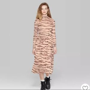 Sheer/Mesh Tiger Print Dress